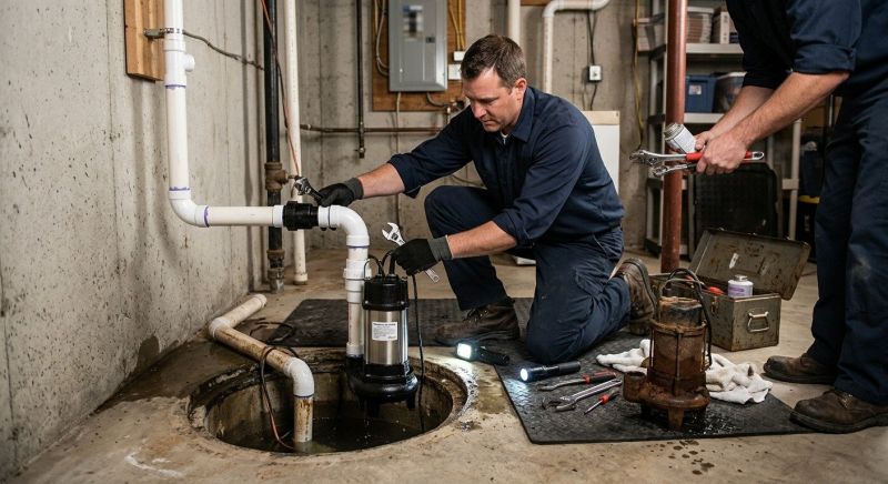Basement Sump Pump Service in West Des Moines, IA