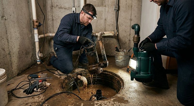 Sump Pump Relocation in West Des Moines, IA